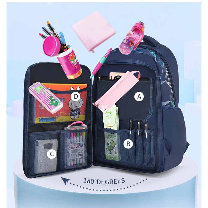 Водонепроницаемые школьные ранцы для мальчиков 3-6 классов, рюкзаки для начальной школы, вместительные ортопедические школьные портфели