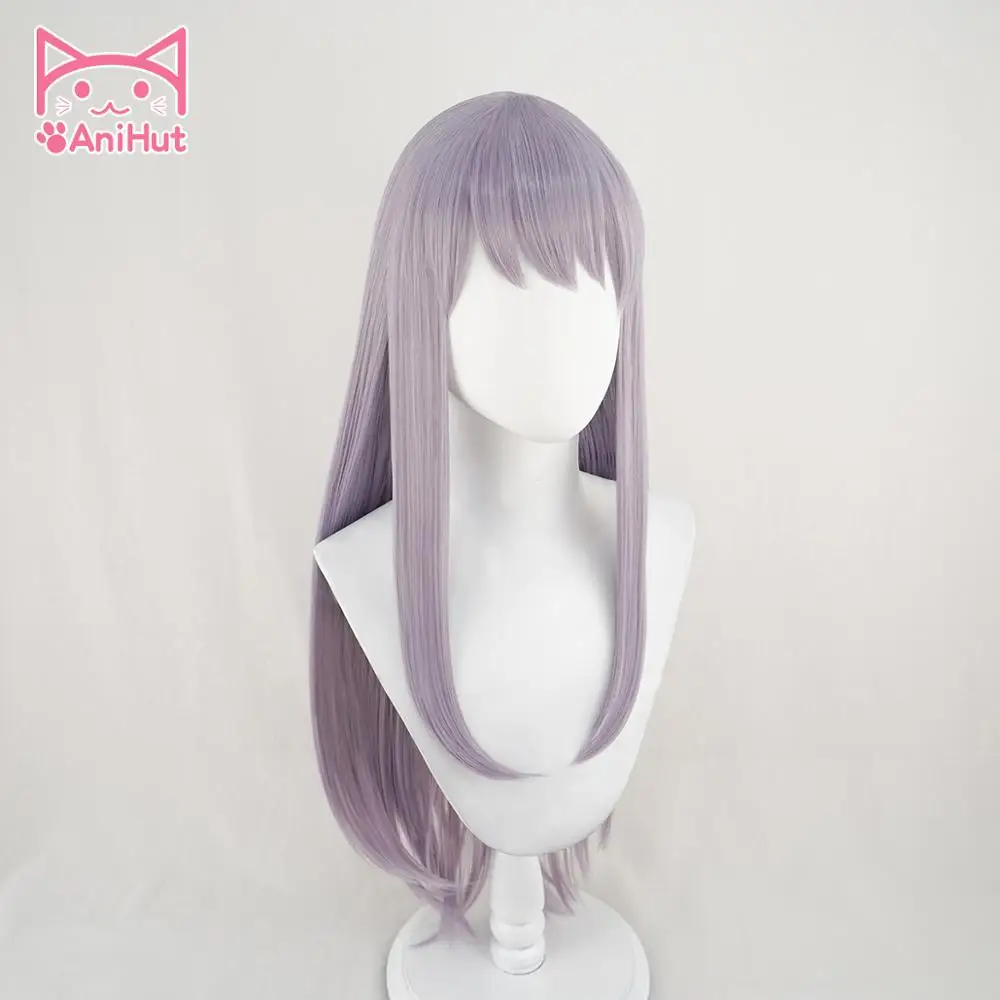 [Anihut】minato Yukina Wig BanG Dream! Женский парик из синтетических волос фиолетовый