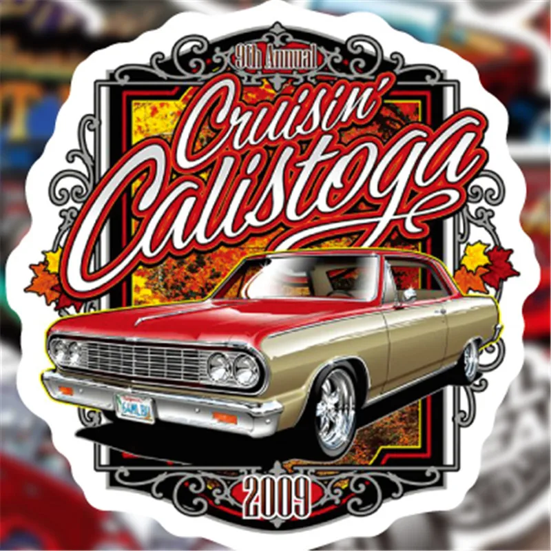 1050100pcs retrofit classic car graffiti stickers car motorcycle luggage guitar fridge laptop waterproof cool stickers kid toy free global shipping