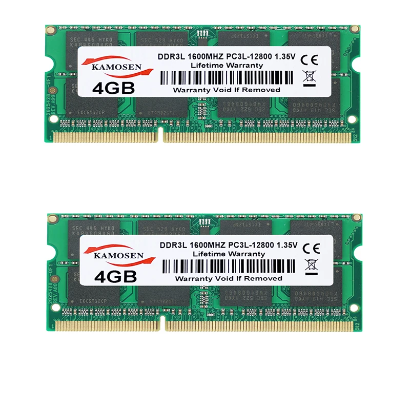 ddr3l ram 4gb 8gb 1600mhz brand new low voltage 1 35v pc3 12800 notebook memory sodimm 204 pin non ecc 1 35v free global shipping