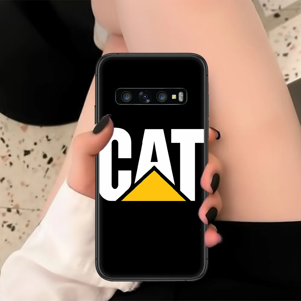 

CAT Caterpillar Phone Case For Samsung Galaxy Note S 8 9 10 20 Plus E Lite Ultra Black black Hoesjes Pretty Coque Luxury Prime