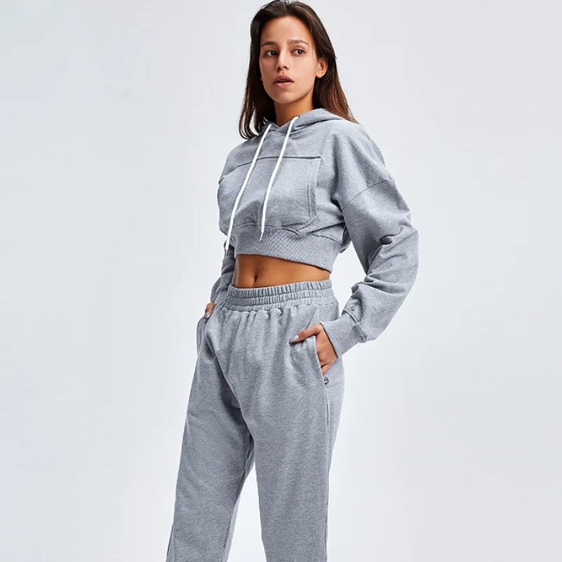 

Women Yoga Set Workout Sportswear Women's Tracksuit Gym Clothing Suit For Fitness Long Sleeve Crop Top High Waist leggings