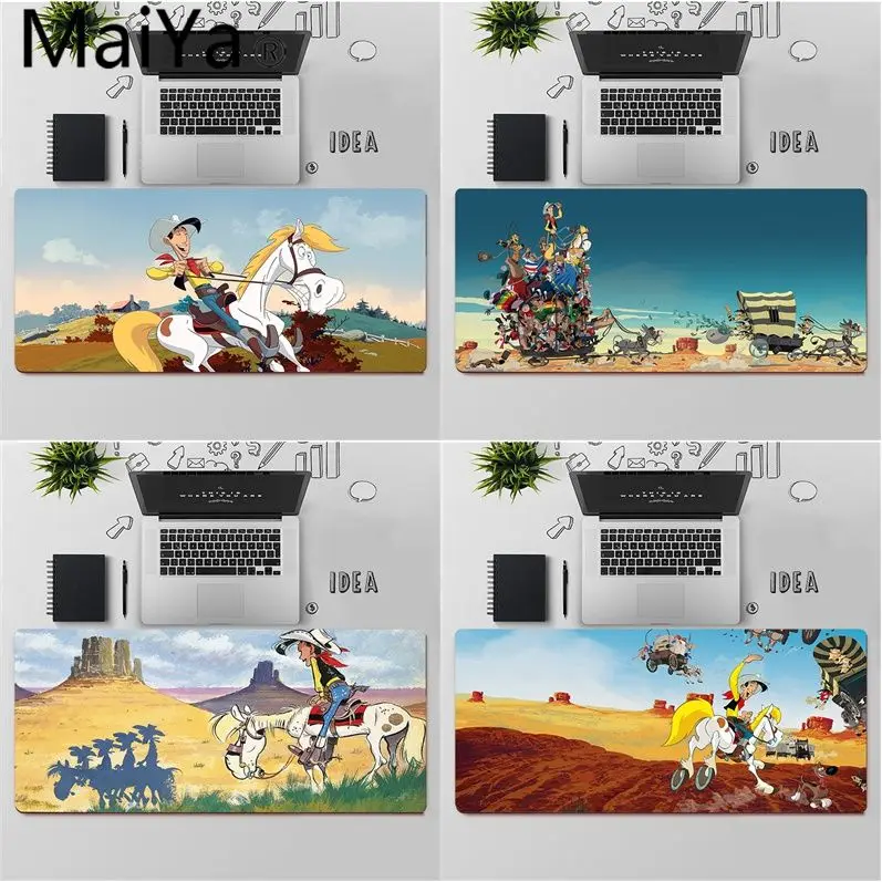 

Maiya Top Quality Lucky Luke Anime laptop Gaming mouse pad Free Shipping Large Mouse Pad Keyboards Mat