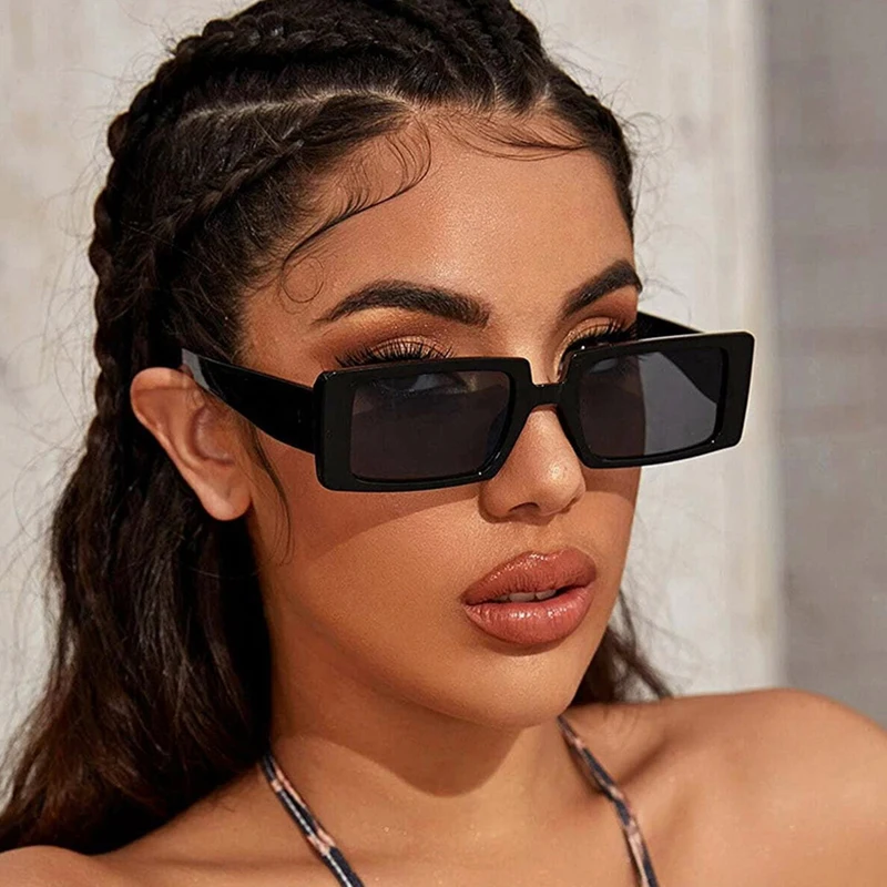 

ZUEE Retro Women Sunglasses Small Rectangle Frame Sun Glasses UV400 Protection Eyewear Summer Travel Beach Trendy Eyeglasses