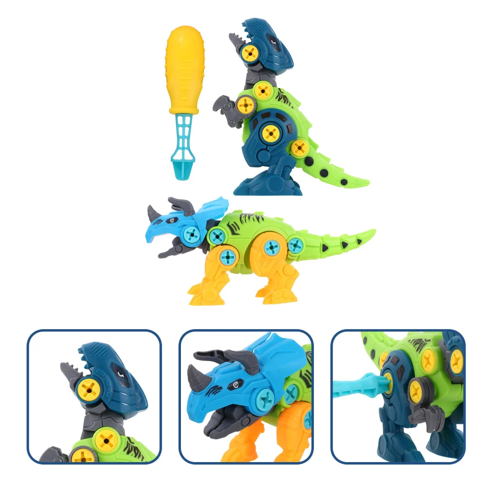 

2pcs Safe Educational Take Apart Dinosaur Toys DIY Assembly Toys for Kids School