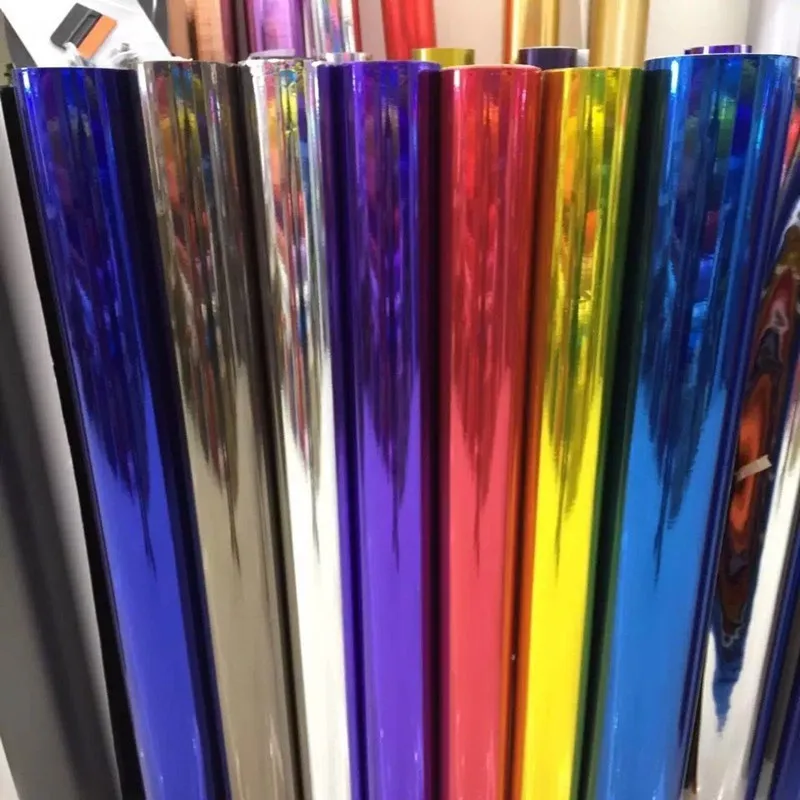 Cap Nash  Glossy Silver Mirror Chrome Vinyl Film Wrap Car Wraps Foil Car Sticker Bubble Free 