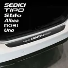 Автомобильная наклейка на бампер из углеродного волокна и кожи для Fiat 124SPIDER ABARTH ALBEA CRONOS DOBLO DUCATO MOBI SEDICI STILO TIPO TORO UNO