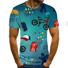 Новинка 2020, повседневная мужская футболка, летние модные топы с коротким рукавом и круглым вырезом, свежая Повседневная рубашка, Мужская футболка оверсайз