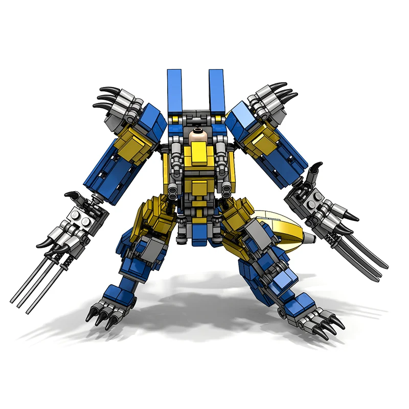 

Kids Toy Building Blocks Wolf Action Figure Blocks Mecha Warrior Model Children's Toy Anime Soldier Assemble Bricks Robot Doll
