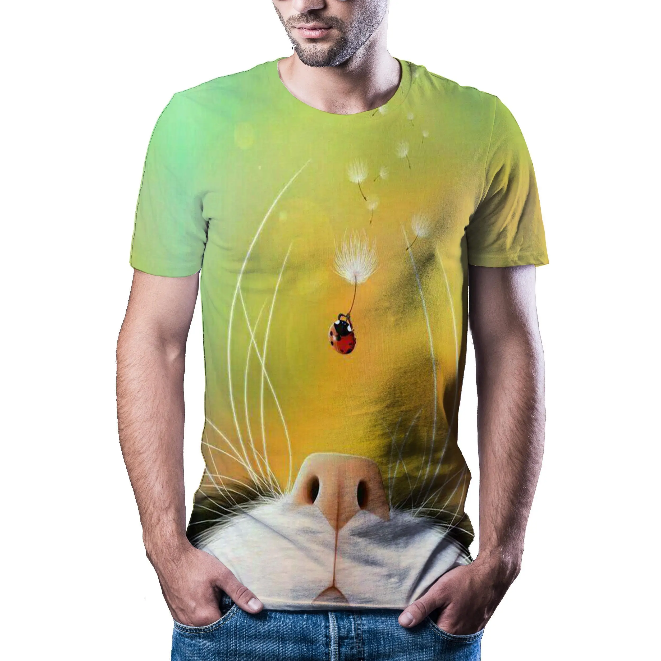 

2020 Hottest Summer 3d Printing Men 'S T -Shirt Casual Short Sleeve O -Neck Men 'S T -Shirt Colorful Fashion Printing 3d T-Shirt