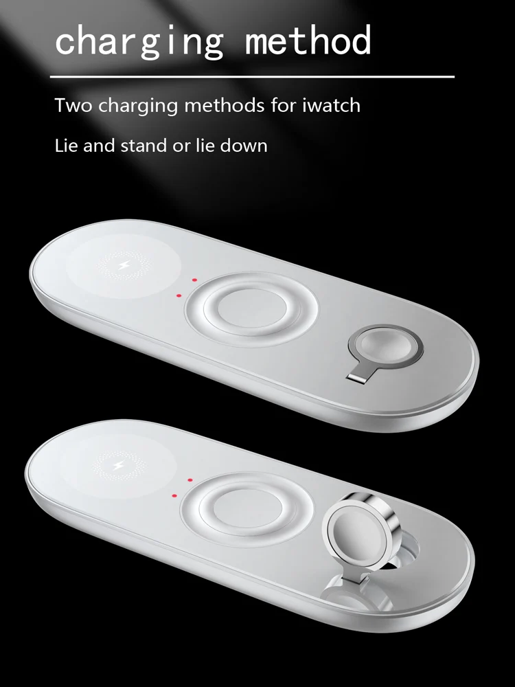 

Ebaicase 3 in 1 Magnetic Fast Wireless Charger For iPhone 12 11 Pro XS MAX X XR 8 Qi 3.0 Charging For Apple Watch Airpods Pro 2