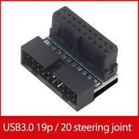 2021 20 pin usb 3 0 steering elbow adapter up down angle for desktop motherboard male to female extension adapter turn 90 degree