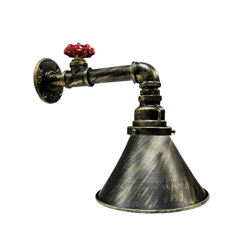 

Water Pipe Retro Light Loft Industrial Iron Rust Lights E27 LED Sconce Wall Lamps for Living Room Bedroom Bar Decor