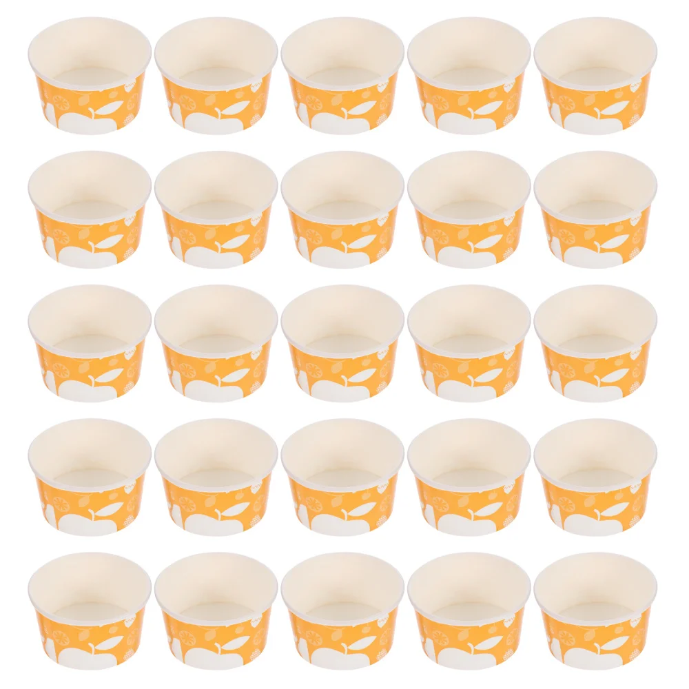

100 Pcs Party Paper Disposable Paper Bowl Supply Ice Cream Containers