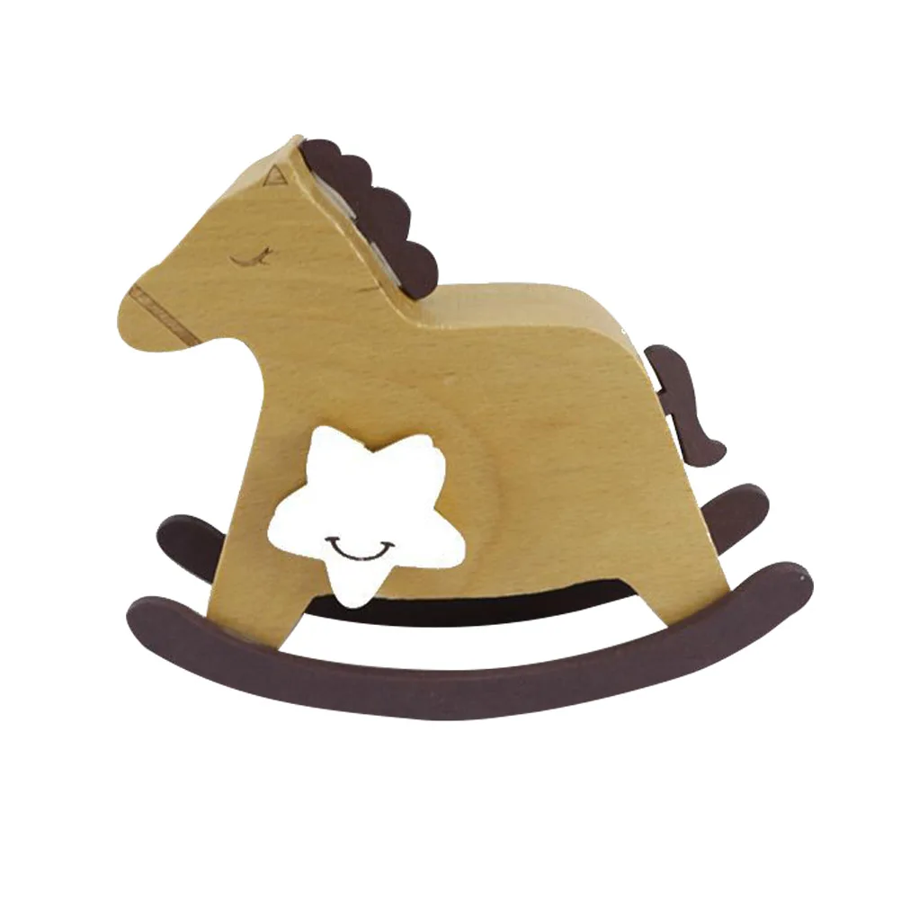 1 шт. музыкальная шкатулка ручной работы с лошадью креативные деревянные поделки