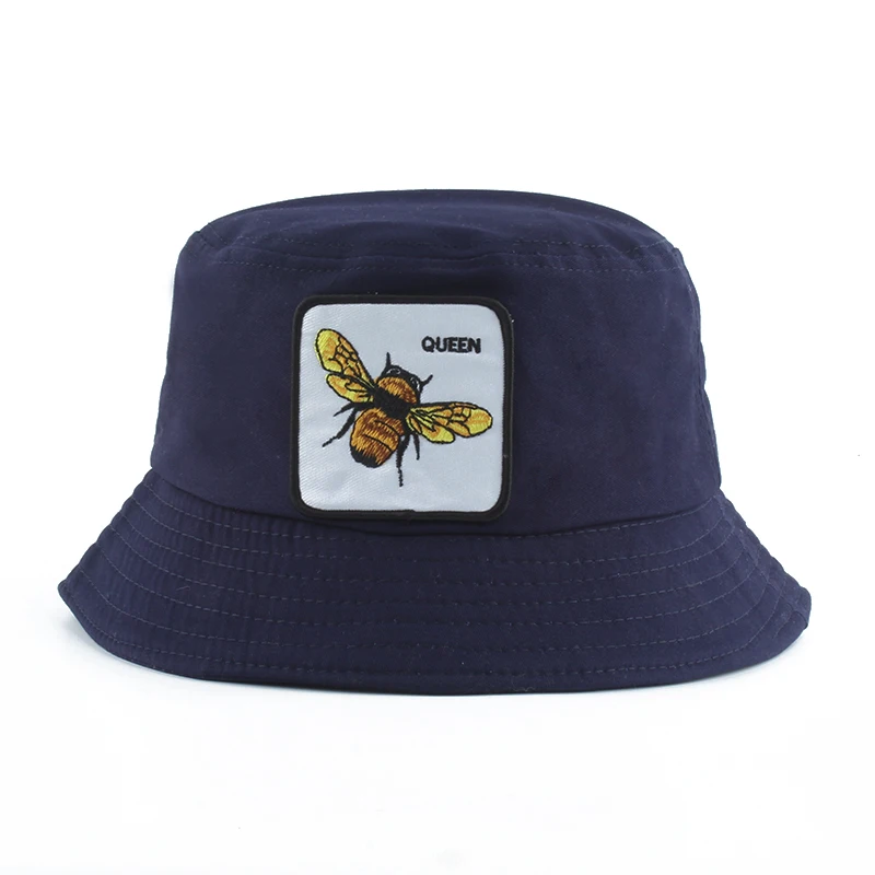 Панама с вышивкой животного для мужчин и женщин шляпа козырьком в стиле хип хоп