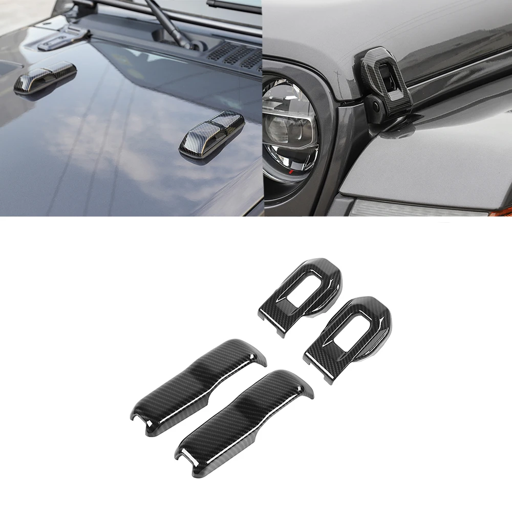 

Car Hood Cover Latches Brackets Decoration for Jeep Wrangler JL 2018 2019 2020 2021 2022 Gladiator JT Car External Accessories