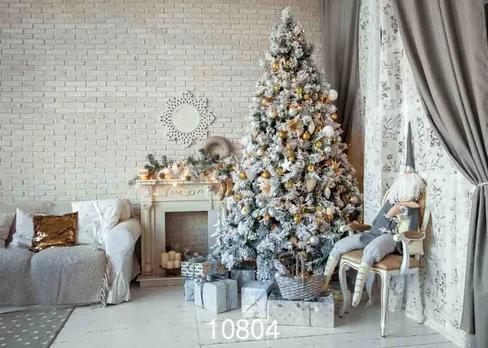 

SHENGYONGBAO Art Fabric Custom Photography Backdrops Prop Christmas day Christmas Tree Theme Photo Studio Background ST-1032