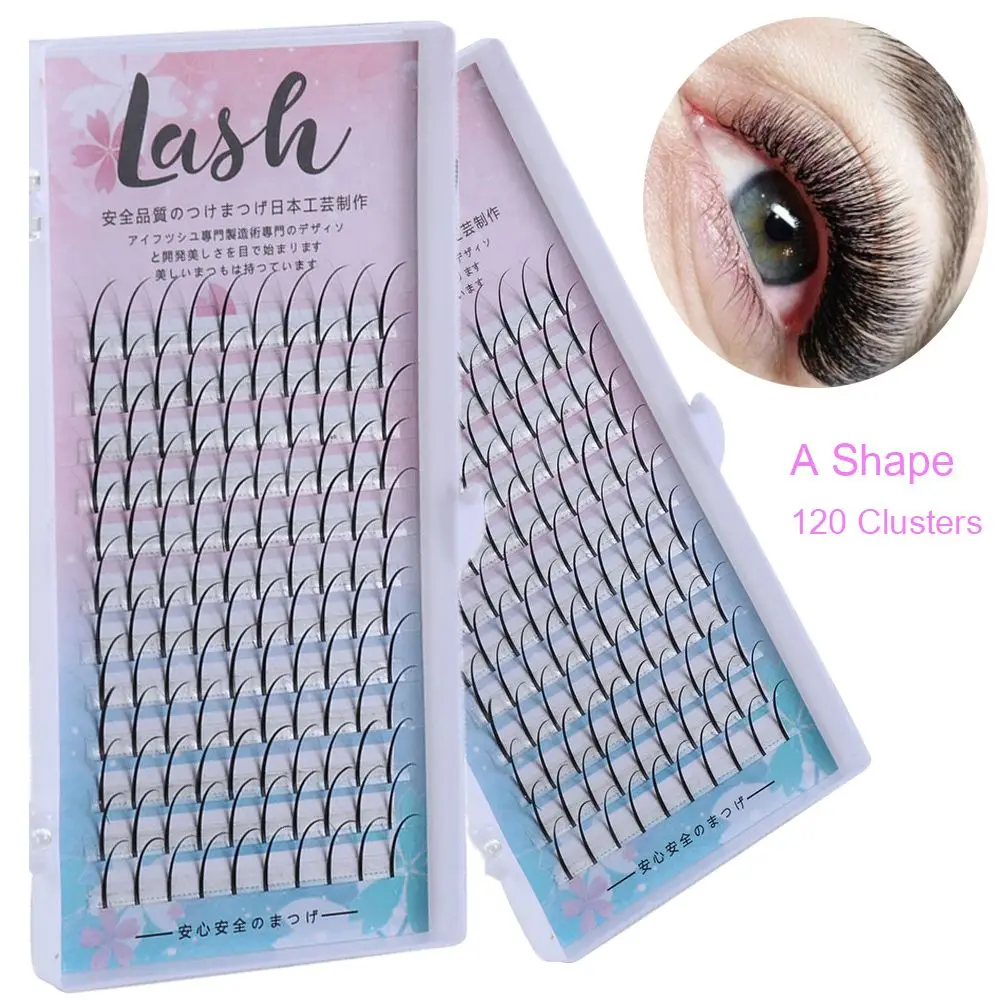 

120 Clusters A Shape Individual Lashes Vivid Interperse Natural Fuller DIY Eyelashes Extension C Curl 007 Thickness 9-15mm