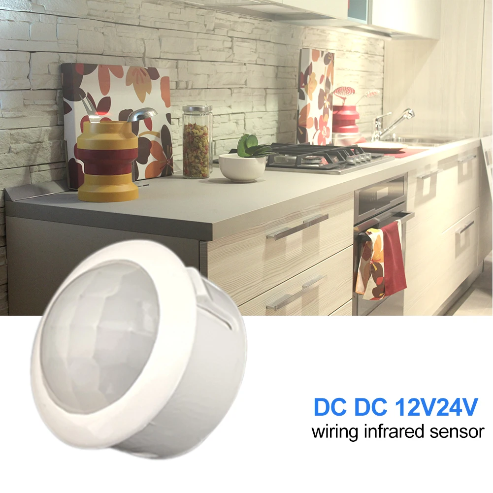 DC 12V 24V Wiring Infrared Sensor Ceiling Lamp Human Body Induction Switch PIR Motion Movement Sensing Light Switches | Обустройство