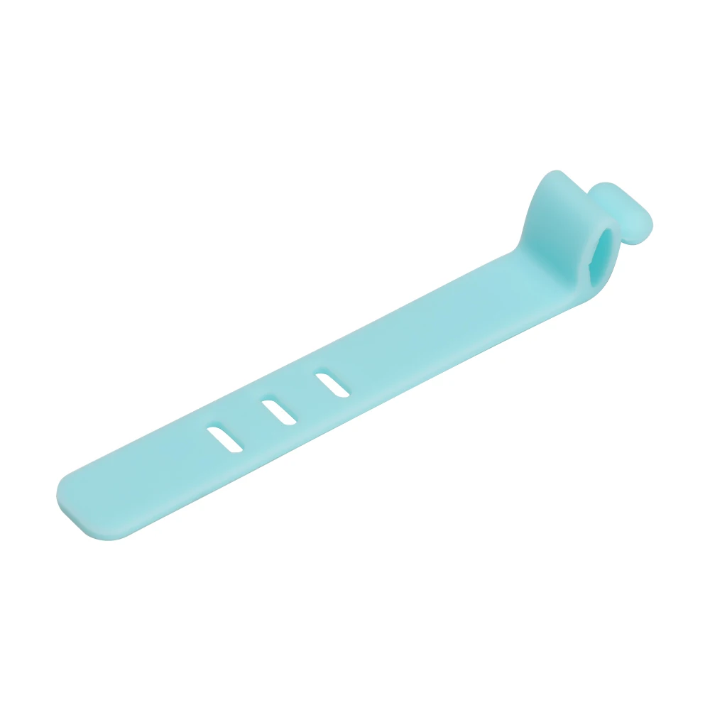 sky blue 1 шт. силиконовый кабельный зажим для намотки Кабельный органайзер проводная мышь шнур линия HDMI кабель протектор для iPhone samsung наушники USB кабель - Цвет: sky blue