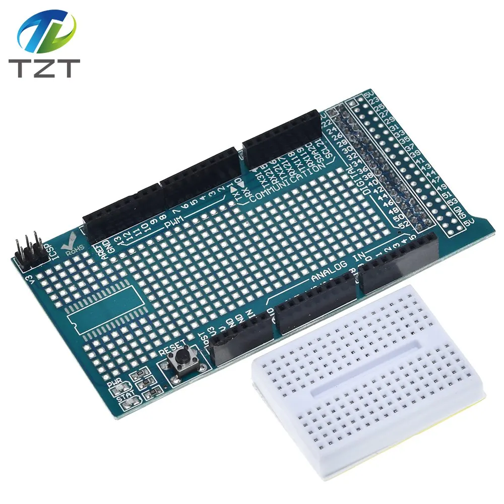 МЕГА 2560 R3 Proto Прототип Щит V3.0 Плата расширения + мини PCB Макет 170 точек связи для