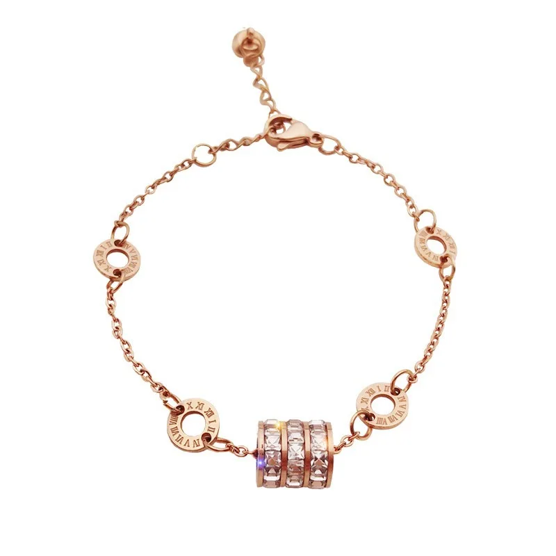 

Hot style Korean Wind Roman Numbers Small Waist Titanium Steel Bracelet Female Student No Fading Personality Jewelry Wholesale