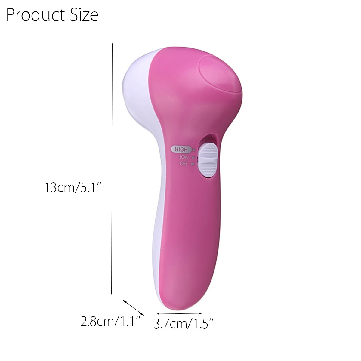 

5 In 1 Electric Cleansing Brush Silicone Facial Wash Tool Deep Cleansing Pore Blackhead Soft Brush Head Massager Skin Care Home