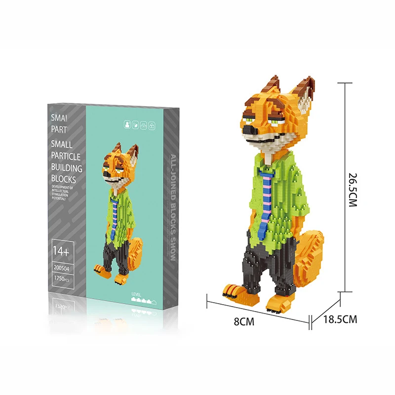 Мини-кубики Disney Мультяшные фигурки Джуди хопс Ник лиса шеф бого