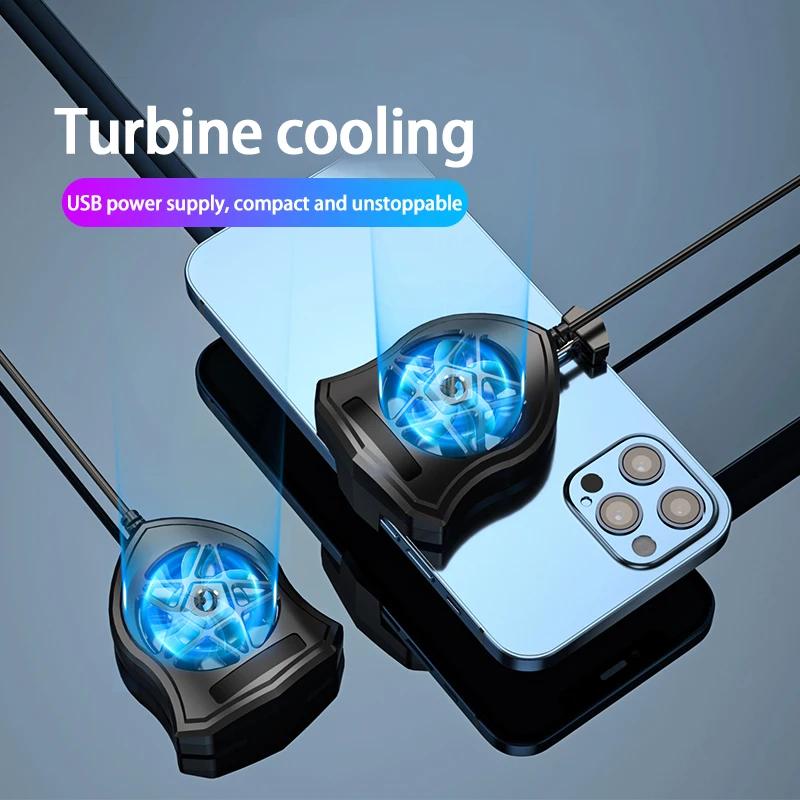 

Universal Mobile Phone USB Game Cooling Fan Gamepad Holder Mobile Game Cooling Artifact For Iphone Xiaomi Huawei Samsung Phone