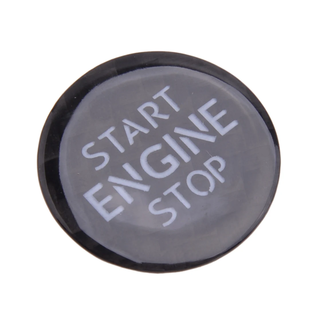 Черная кнопка зажигания двигателя из углеродного волокна наклейка для VW Touareg Phaeton