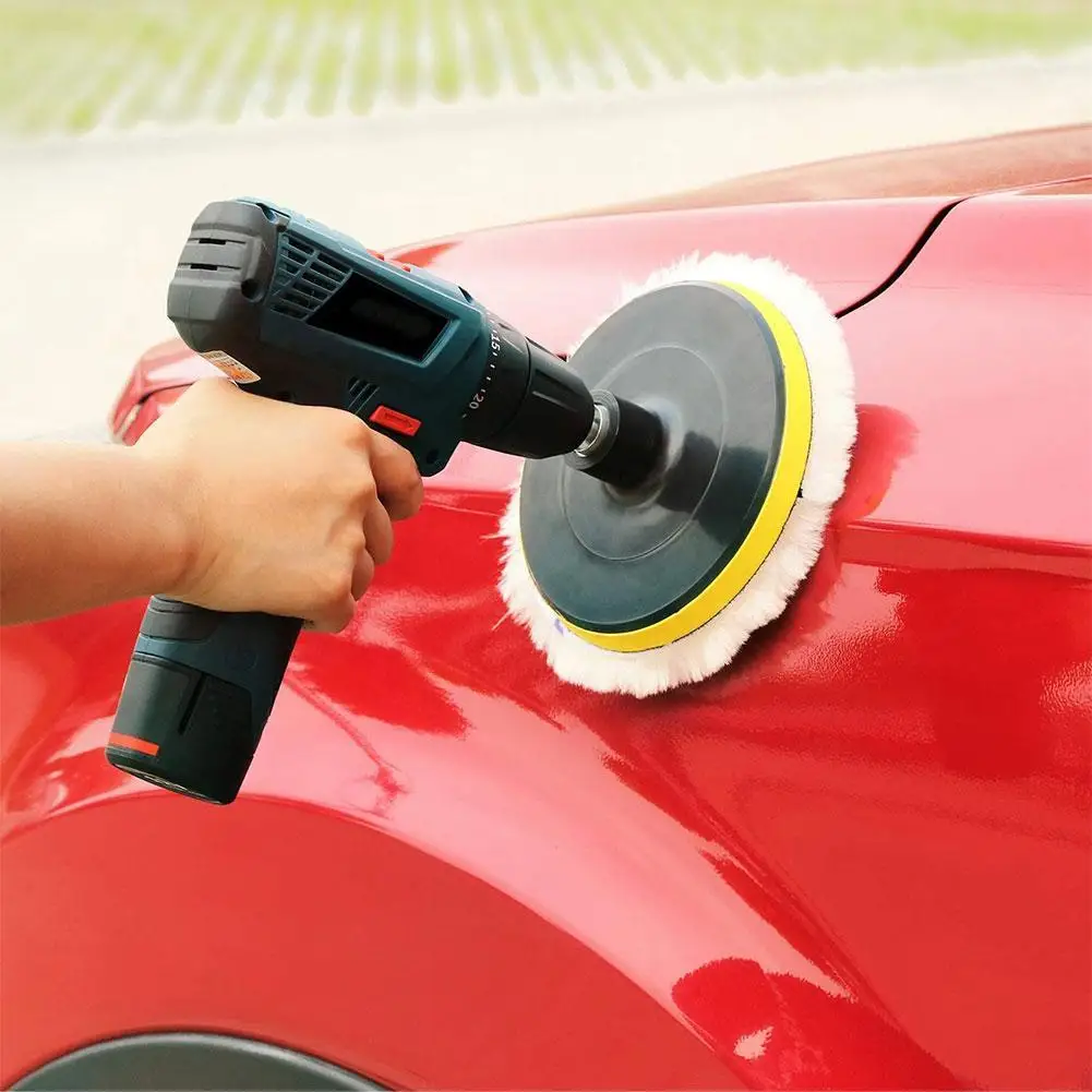

7 Inch Car Polishing Cleaning Sponge Wool Pad Soft Buffing Pad Car Polishers Bonnet Car Wash Detailing Auto Wash Felt Sponge New