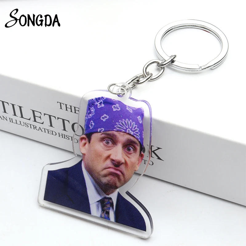 Хит продаж офисное искусство забавные акриловые брелоки подвесной держатель Dwght