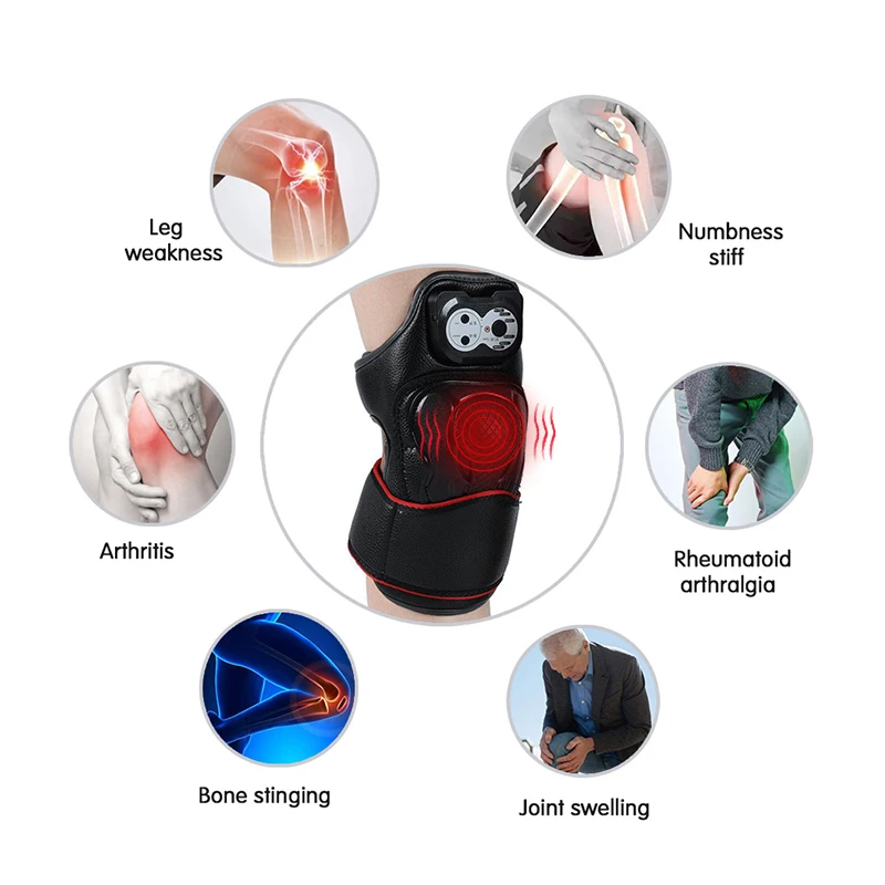 Коленный массажер инфракрасный с вибрацией нагревание горячей терапии