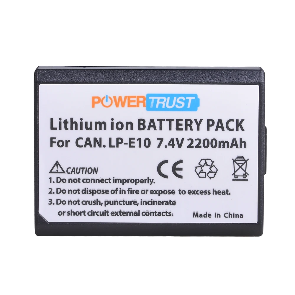 LP-E10 LP E10 LPE10 Battery and Charger for Canon EOS 1100D 1200D 1300D Kiss X50 X70 X80 Rebel T3 Batteries with Type C Port images - 6