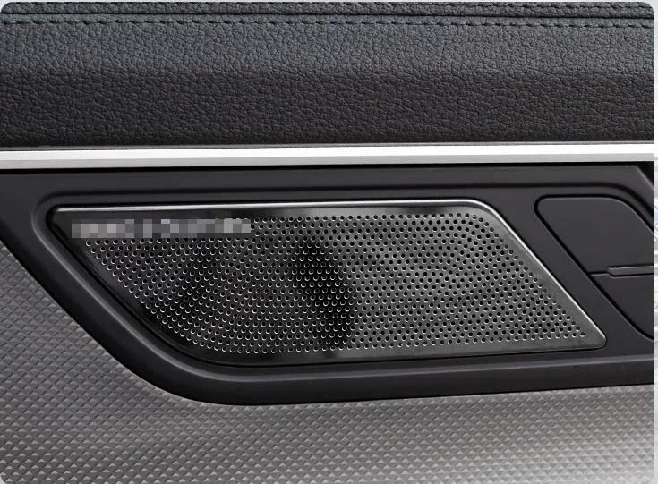 For Audi A6 C8 A7 4KA 2018 2019 Car Styling Door Loudspeaker Sound Chrome Speaker Cover Trim Frame Sticker Interior Accessories |