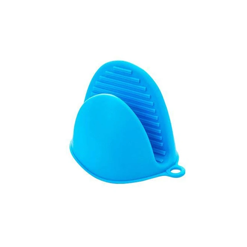 Blue Силиконовые термостойкие перчатки зажимы изоляционные противоскользящие горшочки держатель для приготовления выпечки рукавицы для микроволновой печи кухонные перчатки - Цвет: Blue