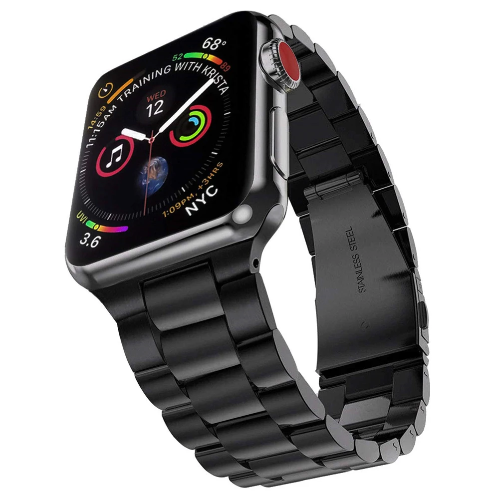 Ремешок для часов apple Watch series 5 ремешок 40 мм 44 новый стиль браслет из нержавеющей