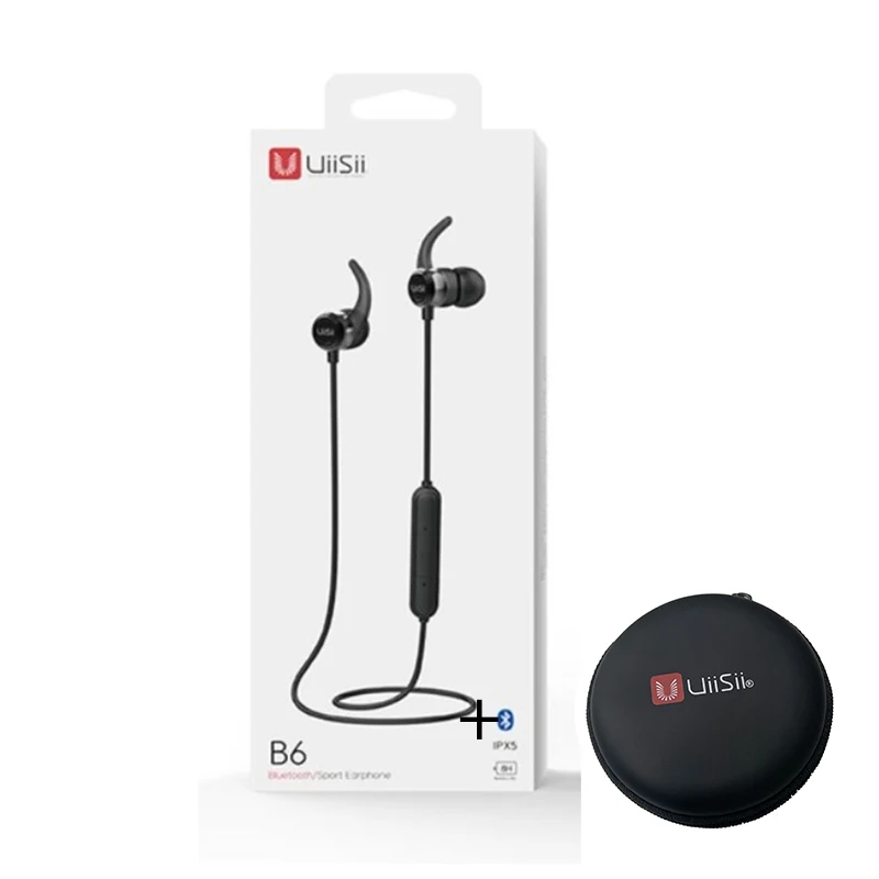 B6 Black And Box Uiisii B6 беспроводные bluetooth наушники спортивные BT5.0 IPX4 водонепроницаемые наушники-вкладыши iOS и Android Игровые музыкальные наушники - Цвет: B6 Black And Box