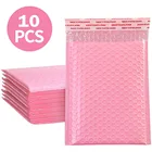 Самозапечатывающиеся розовые водонепроницаемые пузырчатые Экспресс-пакеты Mailer c50 10 шт. различные размеры пузырчатые почтовые конверты с подкладкой поли #2021