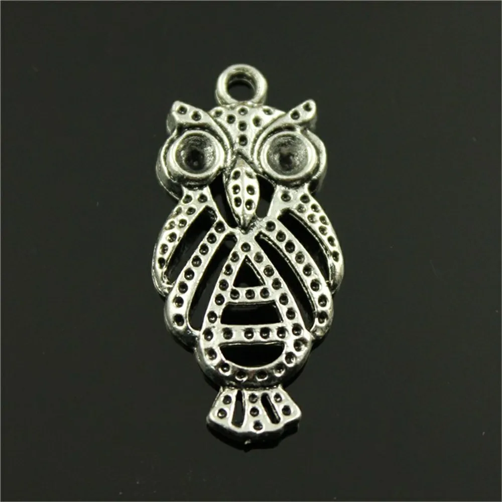 6 шт. Подвески Сова 43x20 мм 2 вида цветов античный серебряный цвет античная бронза