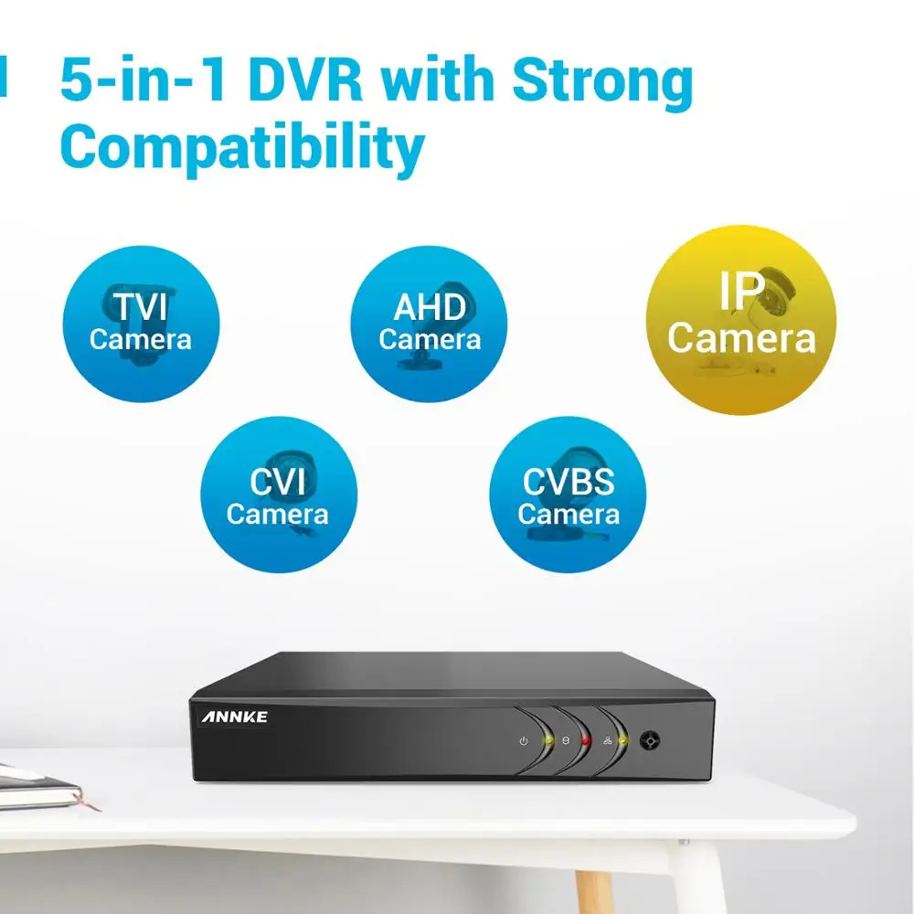 ANNKE 8CH 2MP HD видео охранная система наблюдения с 4X дневным ночным видением пуля
