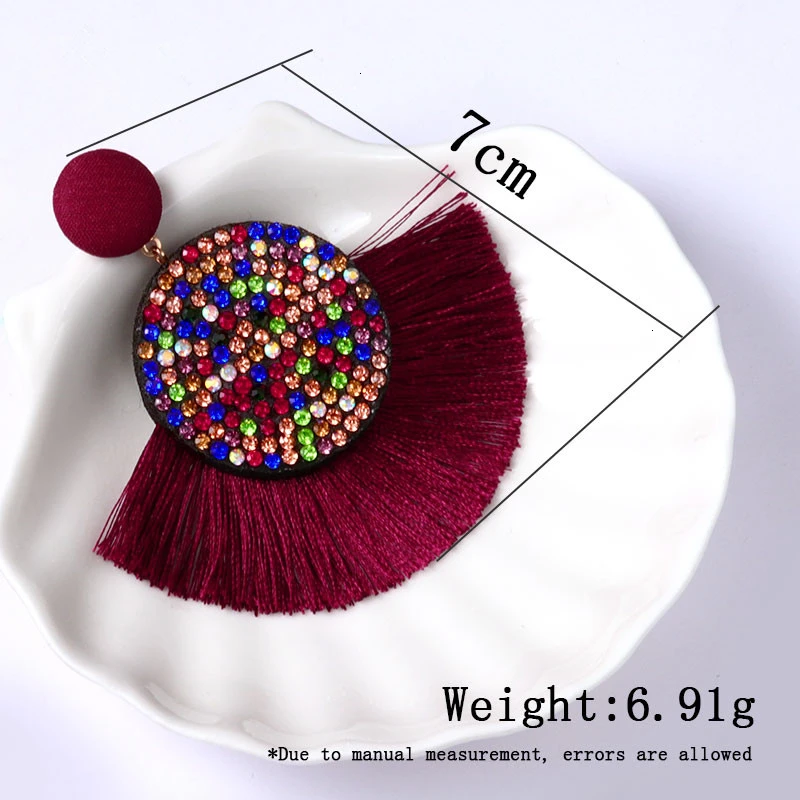 Новинка Boho кисточкой винтажные эффектные Висячие серьги для женщин синий