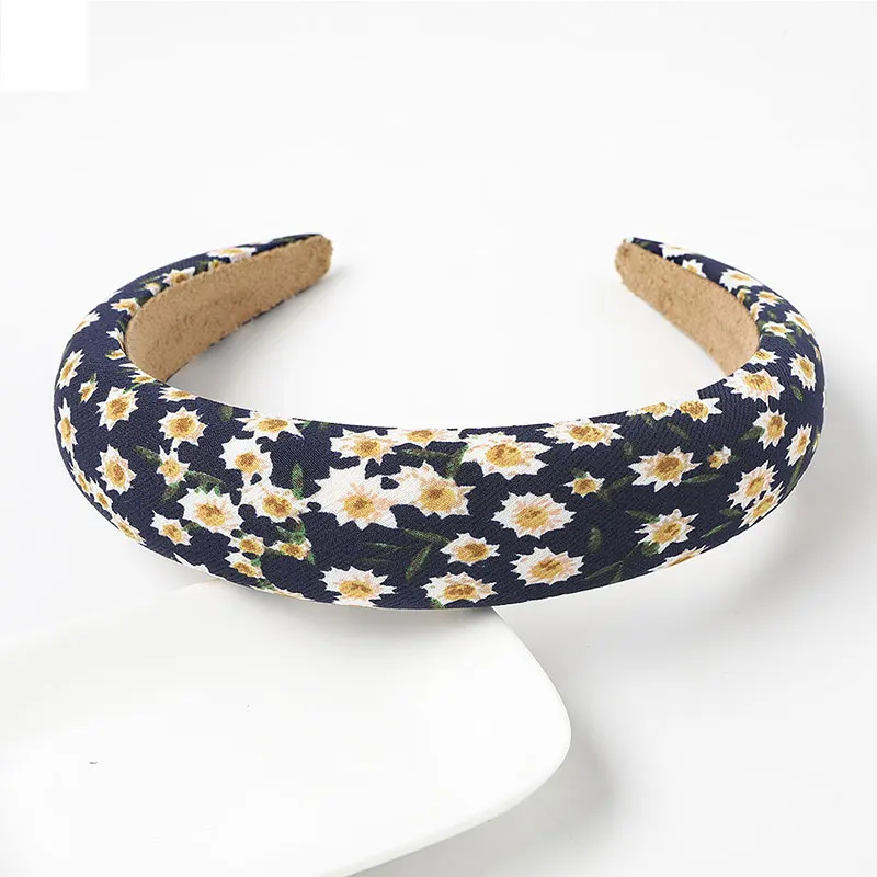 

Bohemian Satin headband women Leopard print sponge hairbands ladies fashion floral Plastic quality Hair Hoop hair accessories