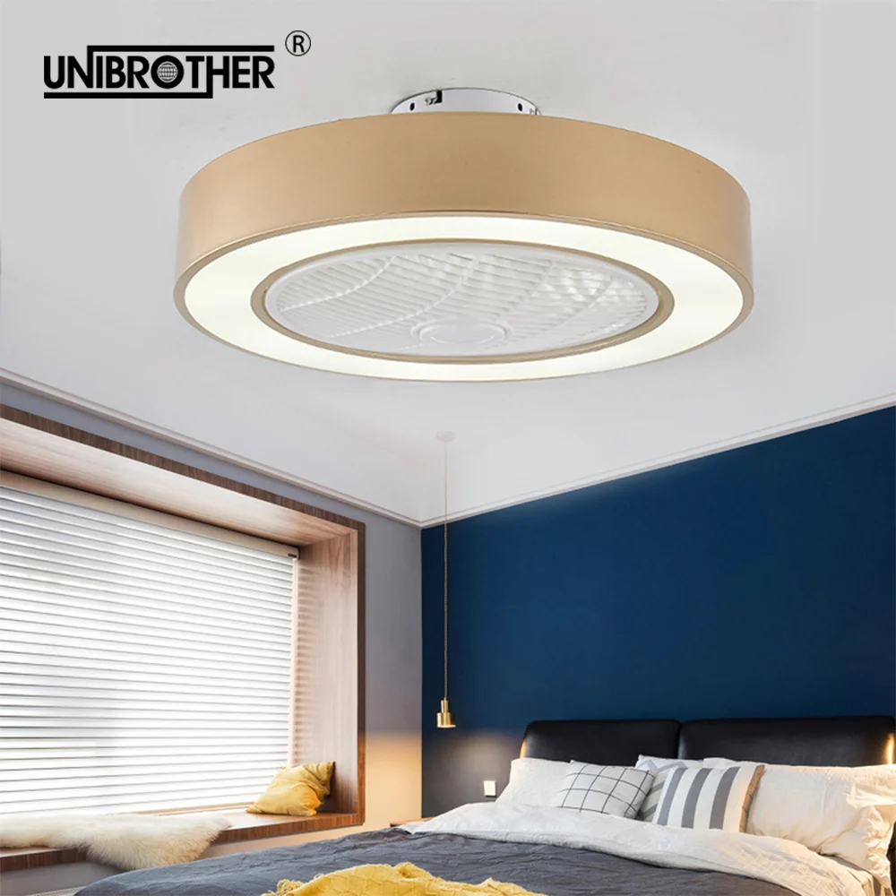 Потолочный вентилятор Макарон 55 см лампа с интеллектуальным дистанционным