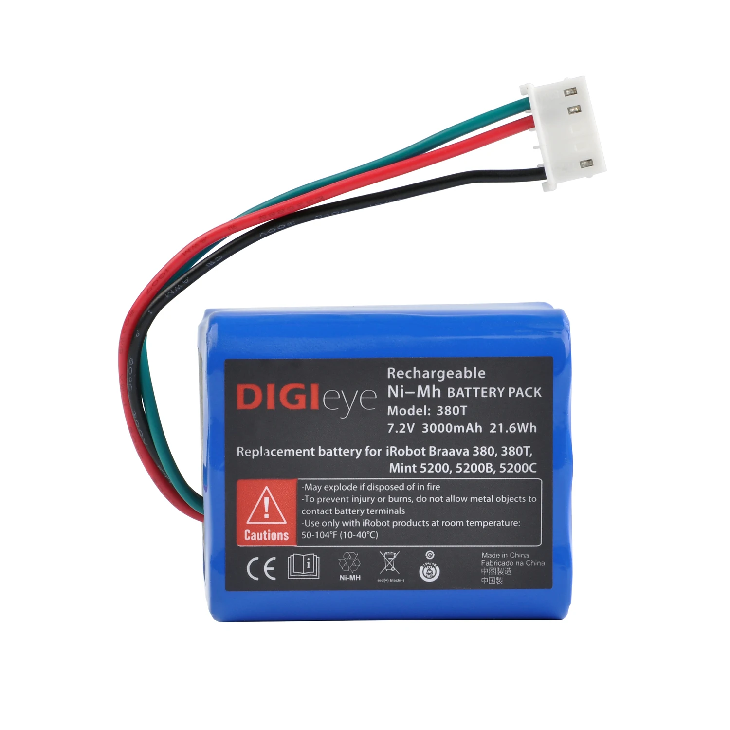 

Перезаряжаемая батарея Ni-MH 7,2 в 3000 мАч для пылесоса 380 380T 390 390T Mint 5200B 5200C