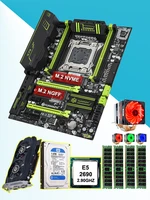 huananzhi x79 motherboard with cpu xeon e5 2690 c2 with cooler ram 16g44g 1tb 3 5 sata hdd video card gtx750ti 2g on sale