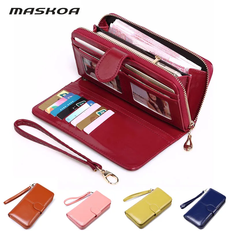 Женский бумажник большой емкости с двойной молнией модные кошельки цветочный