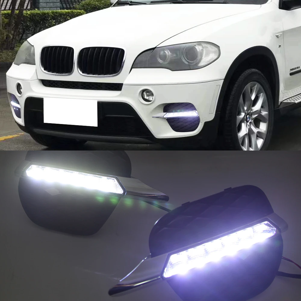 2 предмета в комплекте для BMW X5 E70 2011 2012 2013 светодиодный DRL Габаритные огни дневного
