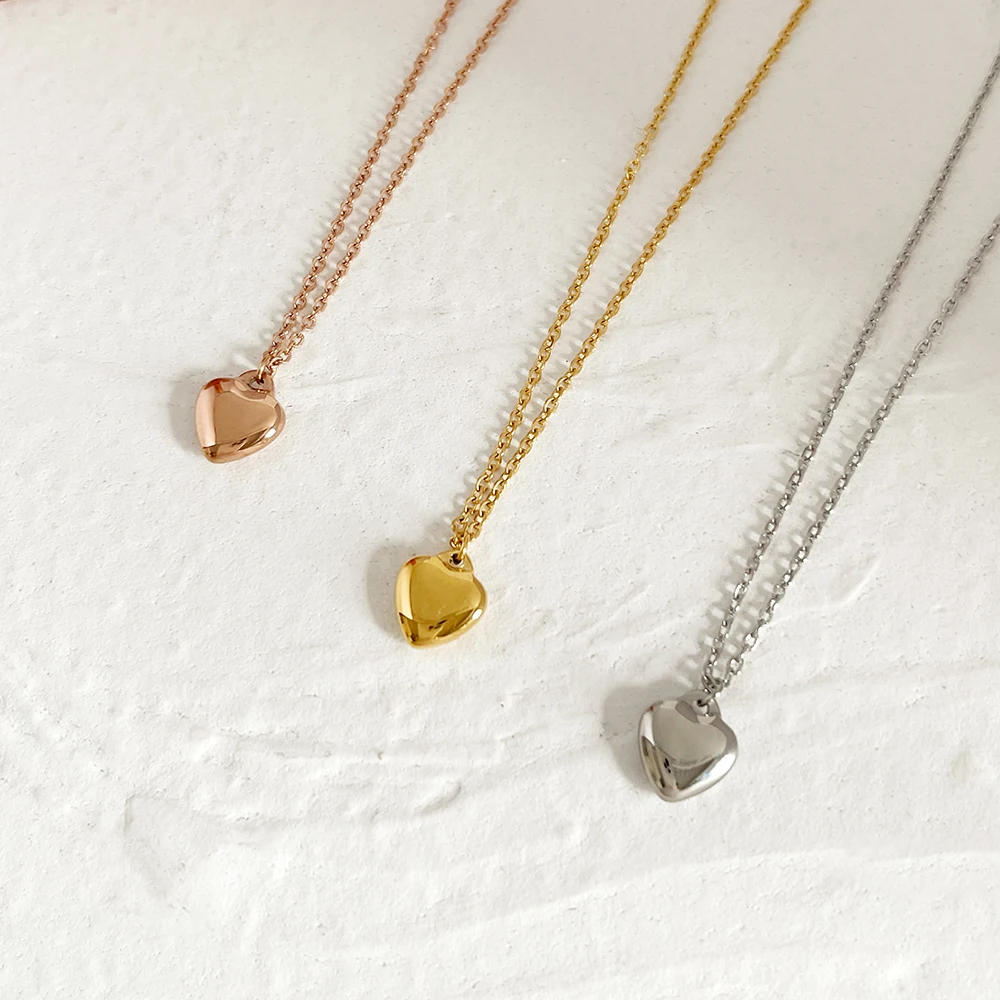 Monlansher милый кулон Сердце ожерелье мульти Цвет титановая сталь цепочка колье для